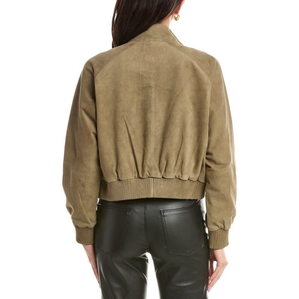 Walter Baker Womens Bowie Suede Jacket, Green - Picture 2 of 5